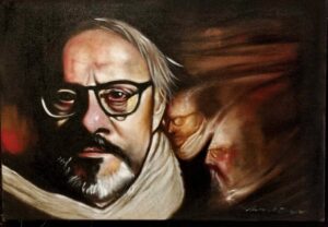 Alessandro Scannella, Luciano, olio su tela, cm 90x60 2022